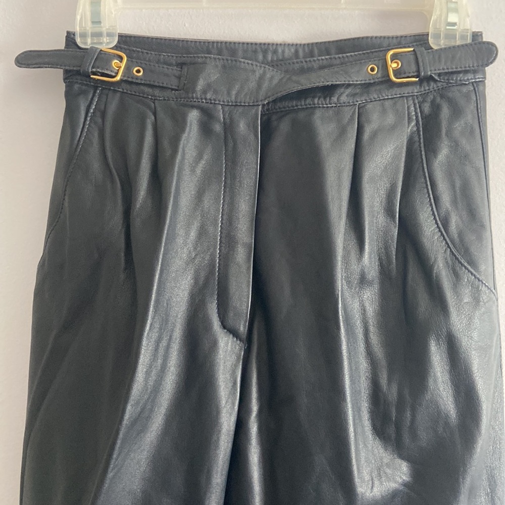 Vintage Alan Austin RARE Leather Trousers MADE IN ITALY 🇮🇹